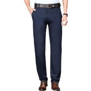 Timeless Flex High Stretch Straight Fit Navy Blue Dress Pants Sz 30x28